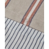 Cool Stripe Yarn Dyed King Size Duvet Cover Set 240x220 cm Terracotta - Beige