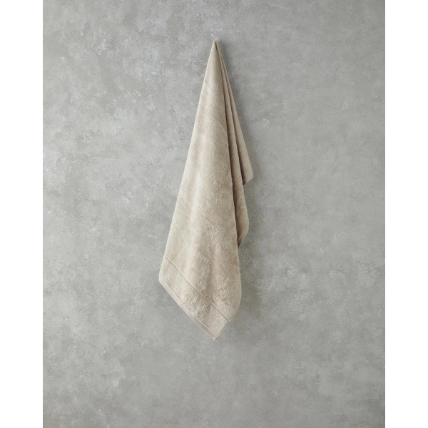 Leafy Bamboo Bath Towel 70x140 cm Light Beige