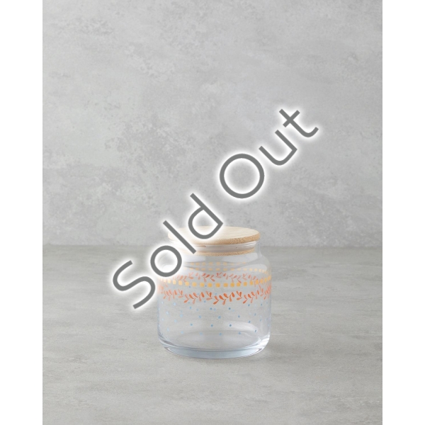 Retro Art Glass Jar 500 ml Colorful