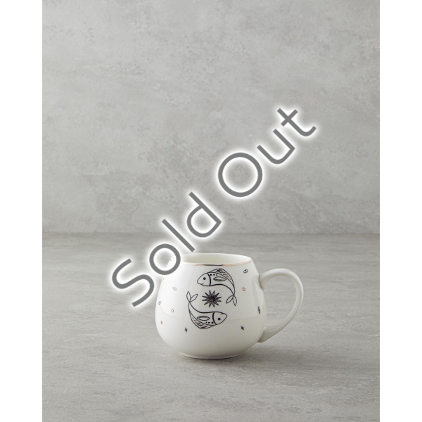 Pisces New Bone China Mug 325 ml Black-White-Gold