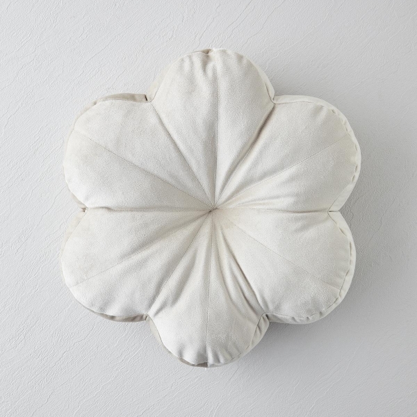 Artistic Bloom Decorative Cushion 40 cm Beige
