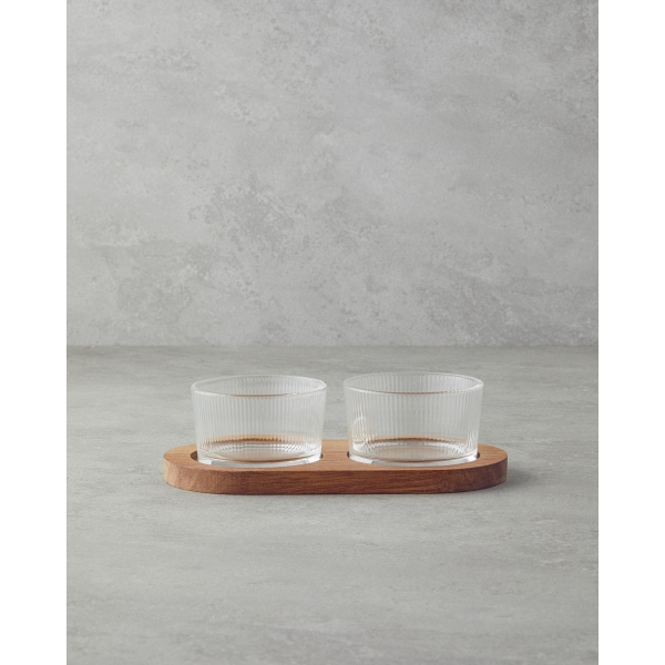Zoey Acacia-Glass 3 Piece Presentation 180 ml Transparent