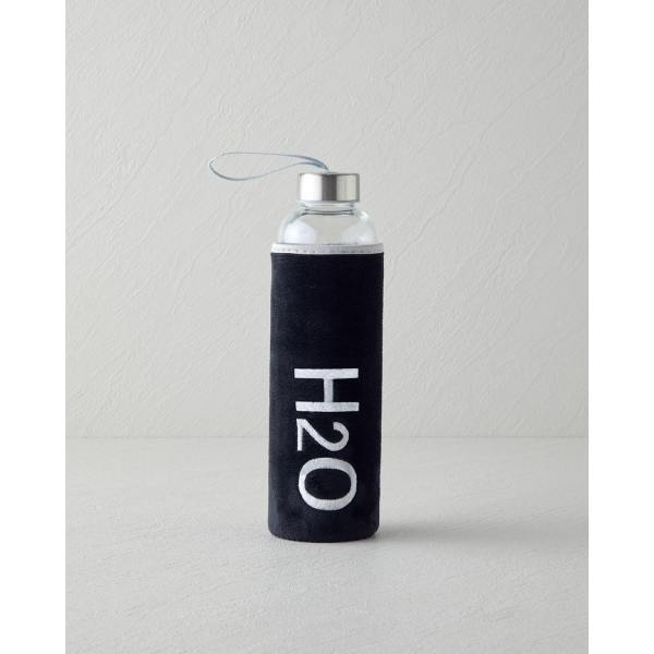 Refresh Bottle Glass Covered Bottle 600 ml Black