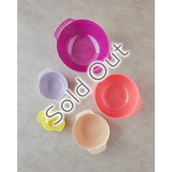 Mix Me Plastic 5 Piece Mixing Bowl 32 cm Colorful