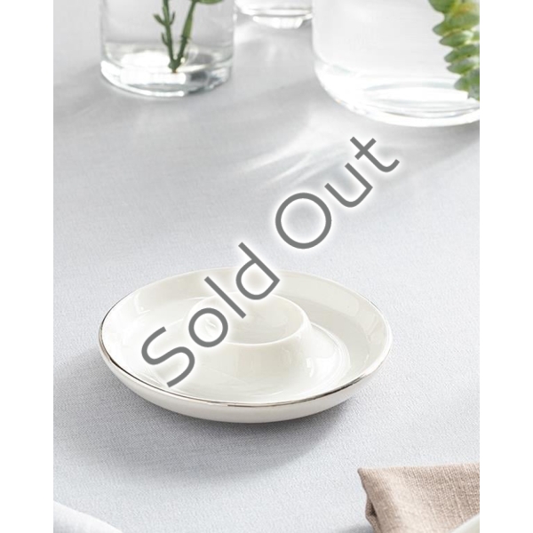Torino Porcelain Egg Cup 10 cm Silver