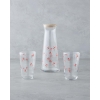 Bloom Glass 3 Piece Water Set 1150 ml + 400 ml Red