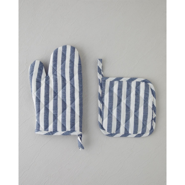 Harmony Oven Glove and Handle Set Navy Blue