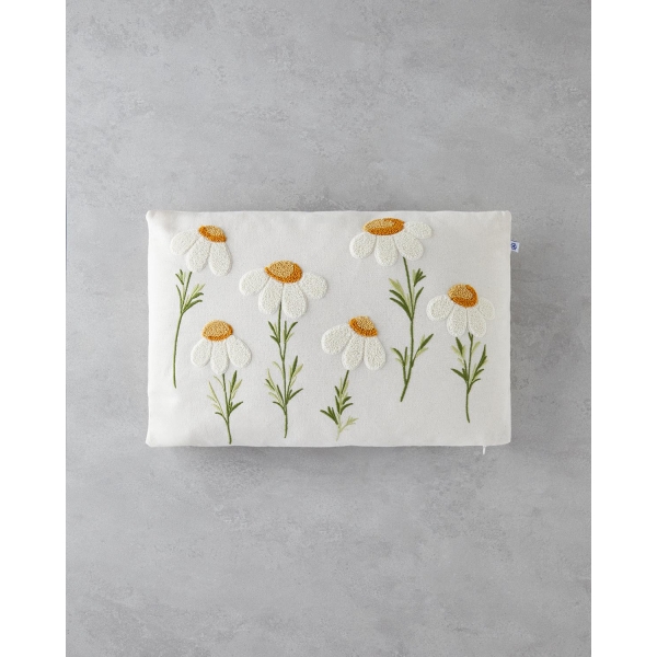 Daisy Love Decorative Cushion 33x50 cm Natural