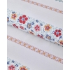 Blossom Bands Double Sided Cotton Double Duvet Cover Set 200x220 cm Red - Blue