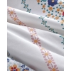 Blossom Bands Double Sided Cotton Double Duvet Cover Set 200x220 cm Red - Blue