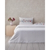 Blossom Bands Double Sided Cotton Double Duvet Cover Set 200x220 cm Red - Blue