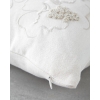 Buds Embroidered Decorative Cushion 33x50 cm Ecru