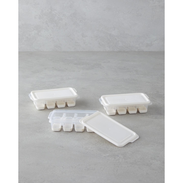 Posuda Plastic 3-Piece Mini Ice Mold 7x12.5x3.5 cm Cream