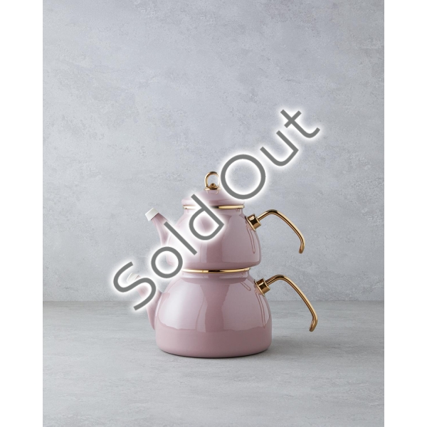 Isidora Enamel Teapot 1.1 Liter + 2.3 Liter Dried Rose 