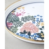 Artistic Flower Enamel Tray 31 cm Coloured