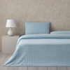 Breezy Escape Cotton Plaid Double Duvet Cover Set 200x220 cm Blue