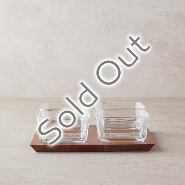Blend Glass-Bamboo 5 Piece Presentation 10x5 cm Transparent