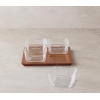 Blend Glass-Bamboo 5 Piece Presentation 10x5 cm Transparent