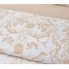 Dainty Bird Cotton Satin King Size Duvet Cover Set 240x220 cm Gold