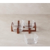 Dainty Wood-Glass 5 Piece Presentation 10x5 cm Transparent