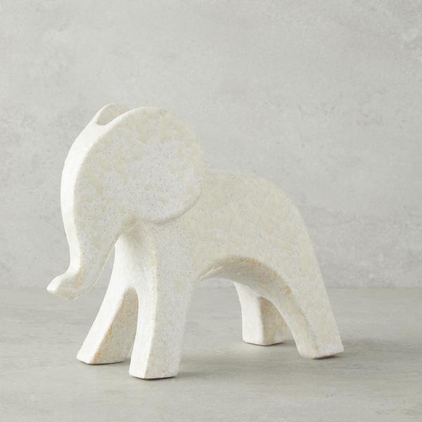 Elephant Figurine 19.5x9x17 cm Cream