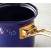 Azure Bloom Enamel Coffee Pot 10 cm Navy Blue