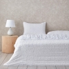 Dainty Bloom Cut Single Bedspread Set 160x220 cm White