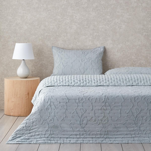 Verdant Jacquard Double Bedspread Set 200x220 cm Green