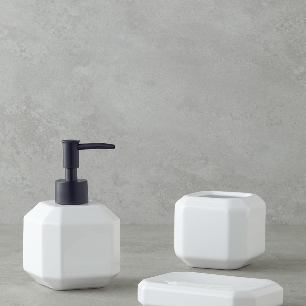 Blaze Ceramic 3-Piece Bathroom Set White