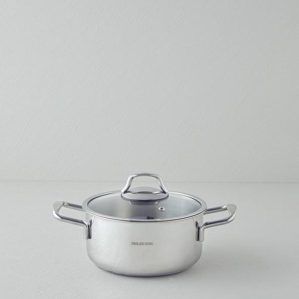 Glow Steel Deep Pot 16x10 cm Silver