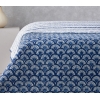 Aquatic Flowers King Multi-Purpose Bedspread 240x220 cm Navy Blue