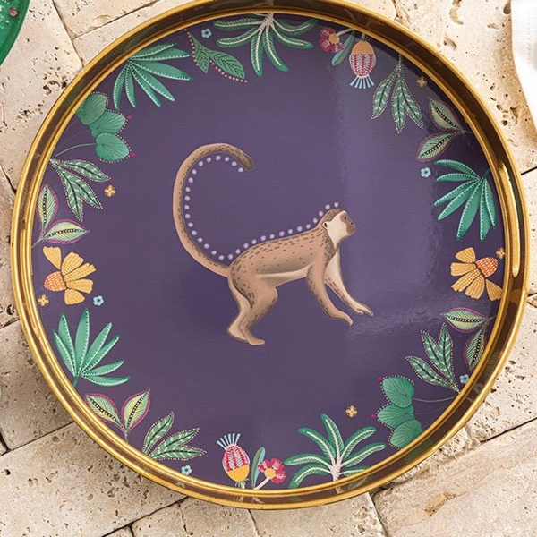 Exotic Monkey PP Tray 33 cm Purple