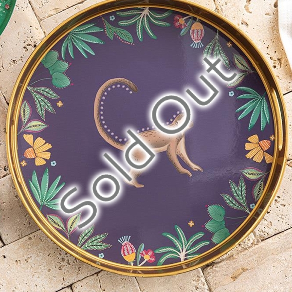 Exotic Monkey PP Tray 33 cm Purple