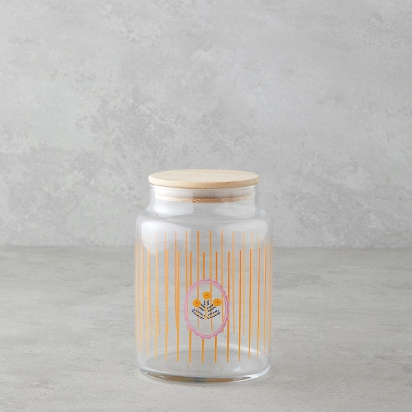 Retro Style Glass Jar 800 ml Orange