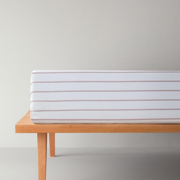 Serene Stripes Cotton King Size Fitted Sheet 180x200 cm Pink