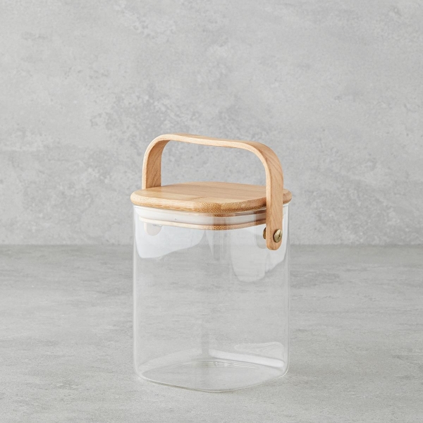 Jardin Glass Jar with Handle 900 ml Transparent