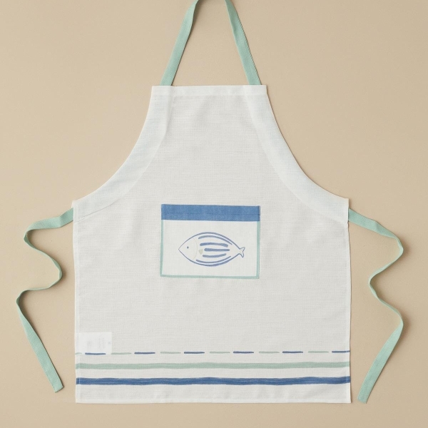 Coastline Polyester Kitchen Apron 65x75 cm Blue - Green