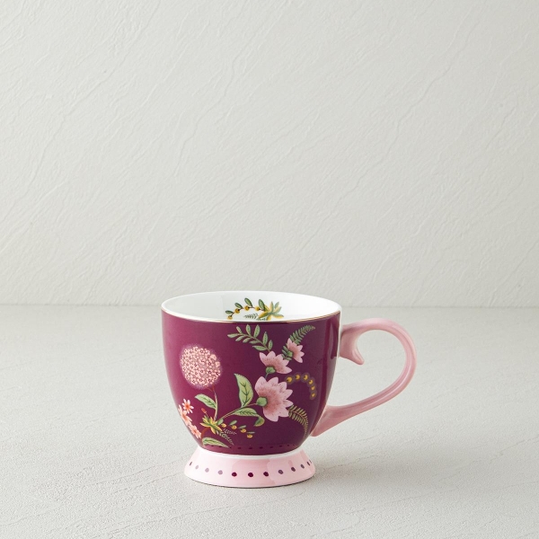 Loly New Bone China Mug 460 ml Claret Red