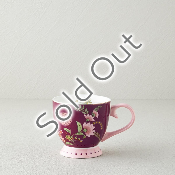 Loly New Bone China Mug 460 ml Claret Red