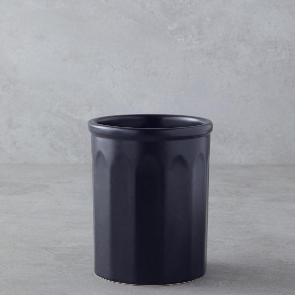 Hecha Ceramic Spoon Rest 14 cm Black