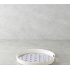 Bluewaves Melamine Tray 35 cm White - Blue