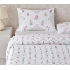 Chamomile Cells Printed Double Pique Set 200x220 cm Yellow