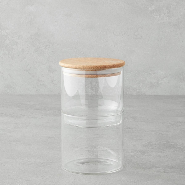 Lucie Borosilicate 2-Pack Jar 1000 ml Transparent