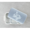 Artistic Garden Melamine 6-Piece Breakfast Set 39x21 cm White - Navy Blue