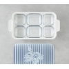 Artistic Garden Melamine 6-Piece Breakfast Set 39x21 cm White - Navy Blue