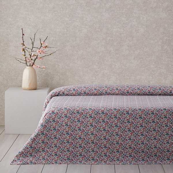 Posy Garden Printed Cotton Double Pike 200x220 cm Red
