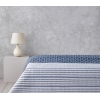 Aquatic Flowers Double Multi-Purpose Bedspread 200x220 cm Navy Blue