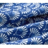 Aquatic Flowers Double Multi-Purpose Bedspread 200x220 cm Navy Blue