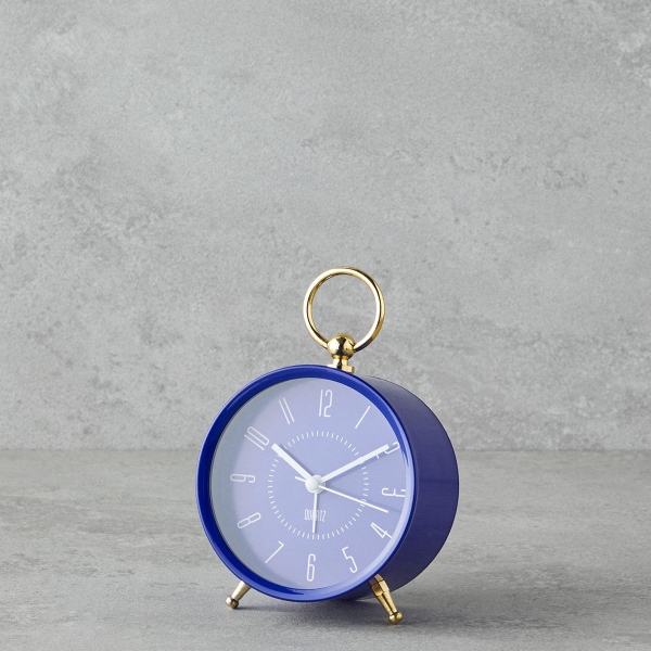 Moneta Table Clock 14.5 cm Navy Blue