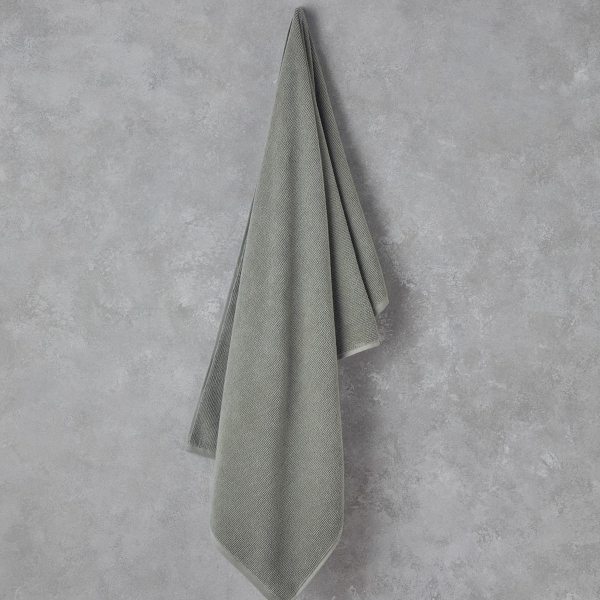 Fluffy Cotton Plus Cotton Bath Towel 70x140 cm Sage